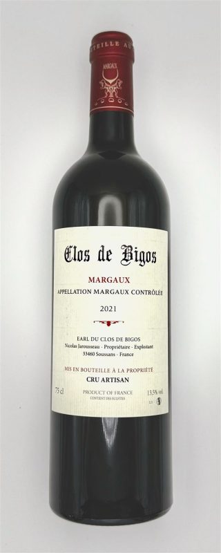 Bouteille Margaux Rouge — Le Clos de Bigos