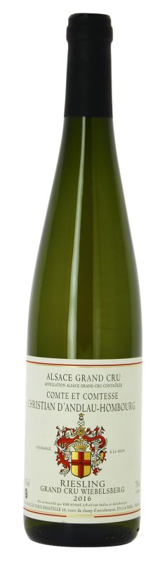 Bouteille Riesling Grand Cru Wiebelsberg — Comte et Comtesse Christian d'Andlau-Hombourg