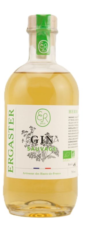 Bouteille Gin HERBORISTE Biologique FR-BIO-09 — Distillerie Ergaster
