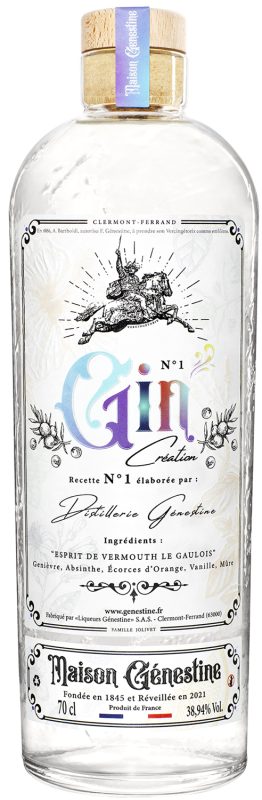 Bouteille GIN ESPRIT DE VERMOUTH — DISTILLERIE GENESTINE