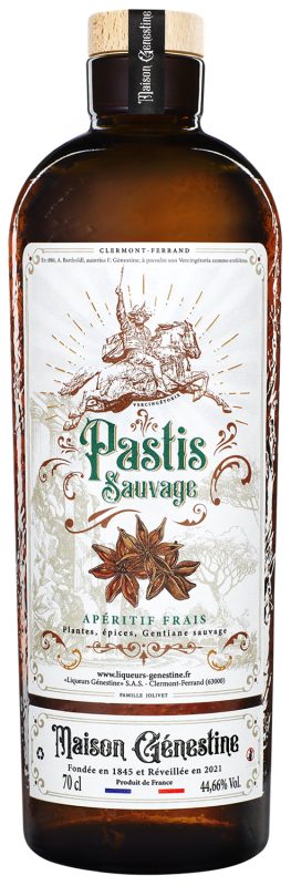 Bouteille PASTIS SAUVAGE — DISTILLERIE GENESTINE