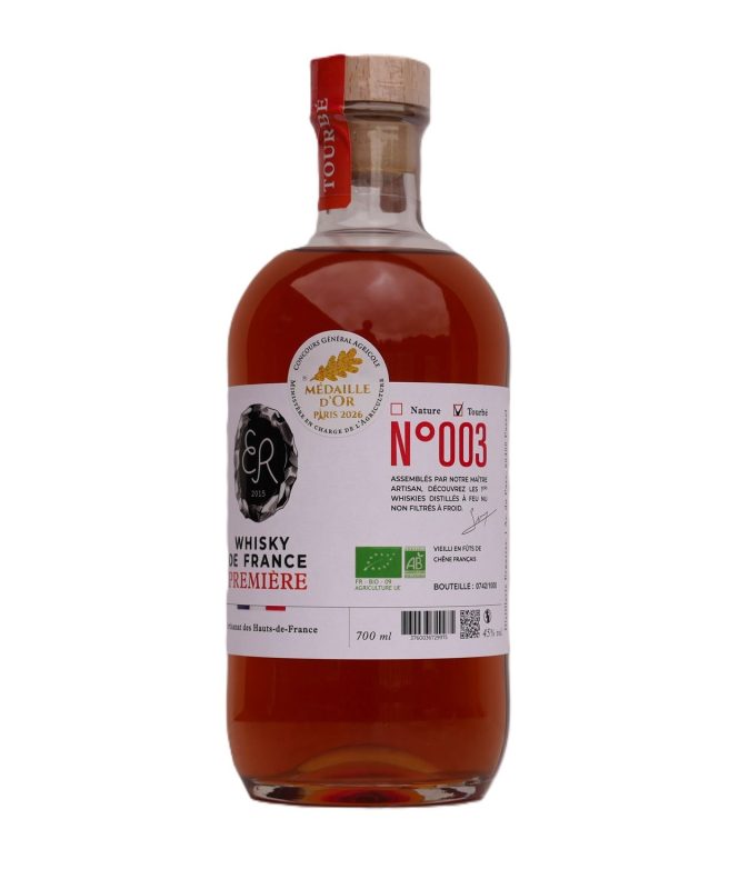 Bouteille WHISKY DE FRANCE PREMIERE TOURBE 003 — Distillerie Ergaster