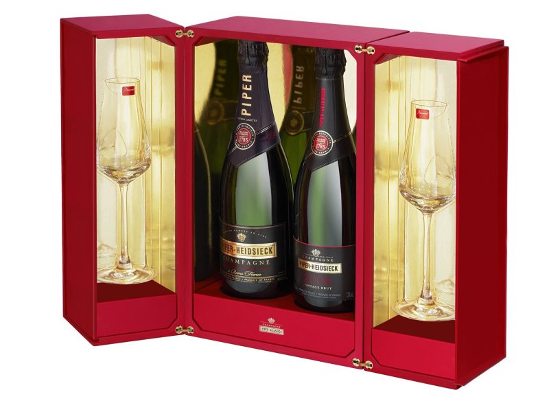Bouteille Coffret Baccarat (1996 & 2006 + 2 flûtes Baccarat) — Piper-Heidsieck