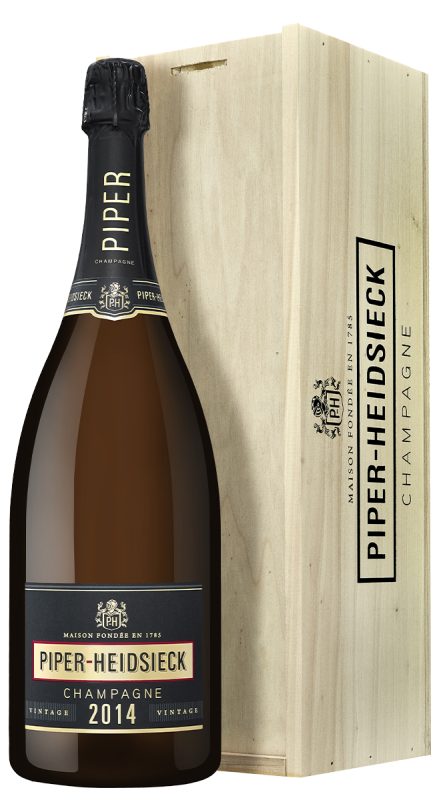 Bouteille Vintage 2014 caisse bois — Piper-Heidsieck
