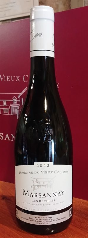 Bouteille Marsannay Les Récilles — Domaine du Vieux Collège