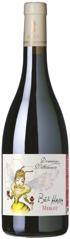 Bouteille Bee Happy Merlot rouge — Domaine de Villeneuve